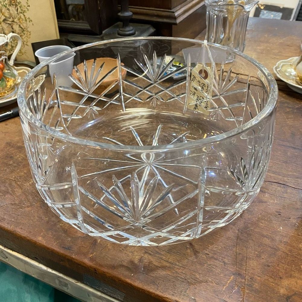 Towle Crystal Bowl Czech Republic Glassware Dining Dinner Bowl Large